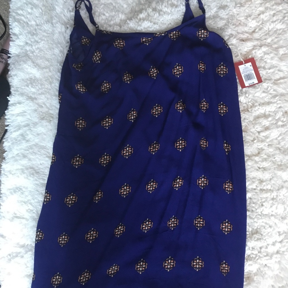 A blue dress